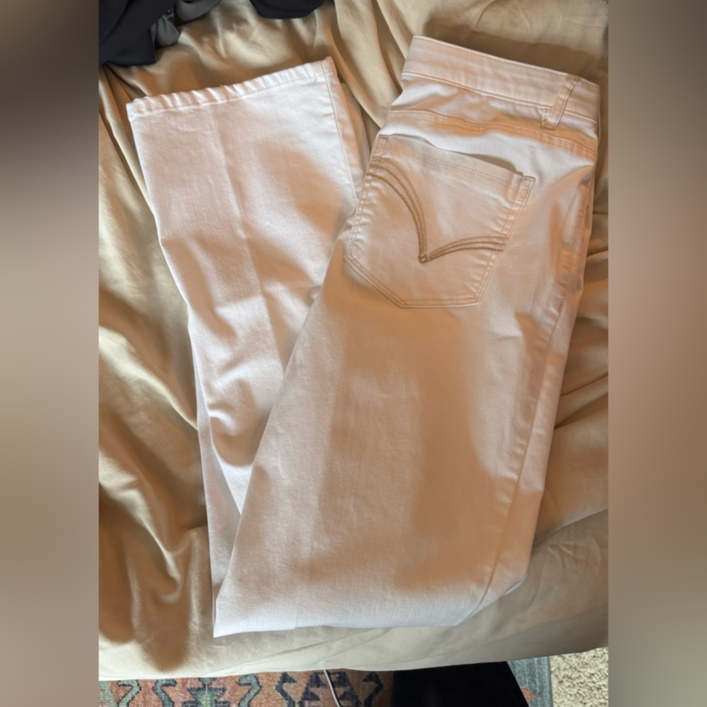Democracy Cream Jeans with Embroidered Detail
